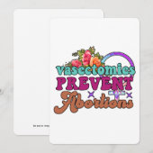 Vasectomies Empêcher l'avortement Carte de voeux p (Devant / Derrière)