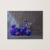 Vases en verre bleu Puzzle horizontal (Horizontal)