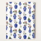 Vases et fleurs bleus de chinoiserie  (Dos)