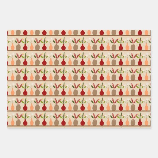 Vases et Fleurs Feuilles de papier d'enveloppement (Devant 3)