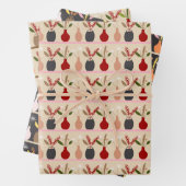 Vases et Fleurs Feuilles de papier d'enveloppement (En situation)