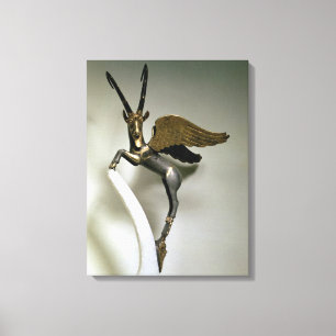 Vashandvat in de vorm van een gespleten ibex, Acha Canvas Afdruk