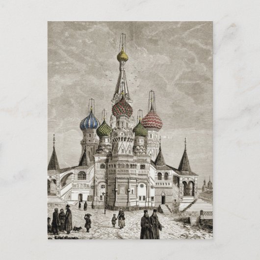 Vasili Cathedral Red Square Onion Dome Theotokos Briefkaart (Voorkant)