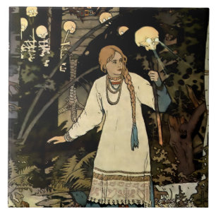 Vasilia de Schone door Ivan Bilibin Tegeltje