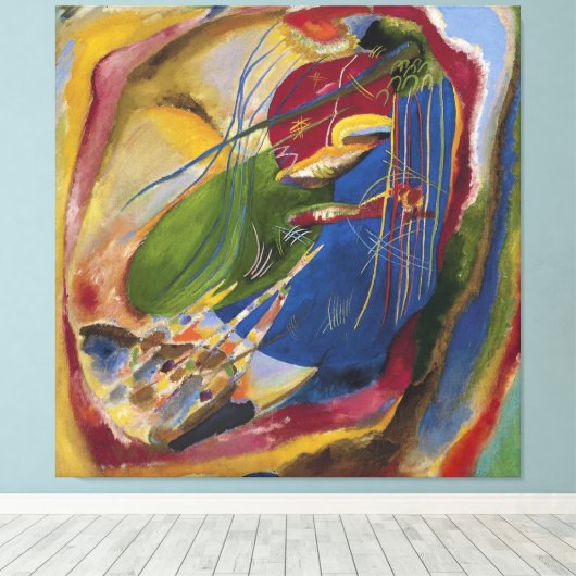 Vasily Kandinsky - Afbeelding met drie spots Canvas Afdruk (Insitu (Houten vloer))