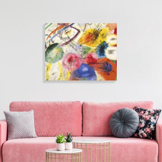 Vasily Kandinsky - Black Lines Canvas Afdruk (Insitu (Woonkamer))