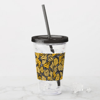 Vaso acrílico estampado mariposa monarca acryl drinkbeker