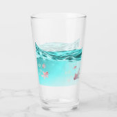 vaso  con agua azul  y peces glas (Achterkant)