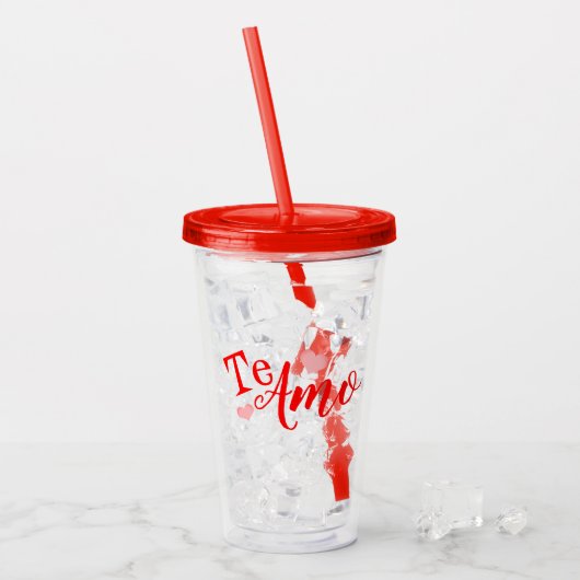 Vaso de acrílico - Te Amo -  Acryl Drinkbeker (Voorkant ijs)