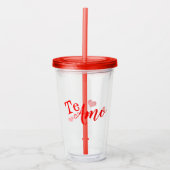 Vaso de acrílico - Te Amo -  Acryl Drinkbeker (Voorkant)