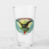Vaso de cerveza Aguila de Cuba door RetroCharms Glas (Voorkant)