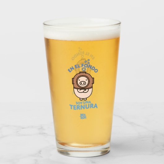 Vaso│En el fondo soy una ternura Glas (Voorkant gevuld)