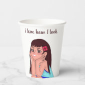 vaso para chicas papieren bekers (Voorkant)