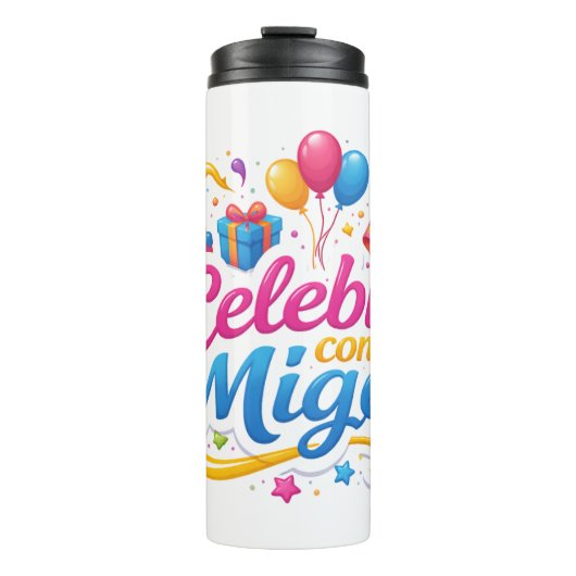 Vaso Térmico con Diseño “Celebra Conmigo” | Ideal Thermosbeker (Voorkant)