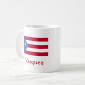 Vasquez Puerto Ricaanse vlag Koffiemok (Voorkant links)
