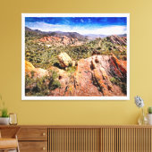 Vasquez Rocks Waterverf Canvas Afdruk (Insitu (Woonkamer))