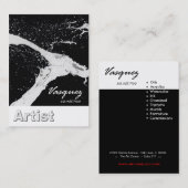 Vasquez - Vold Artist Painter Illustrator (wit) Visitekaartje (Voorkant / Achterkant)