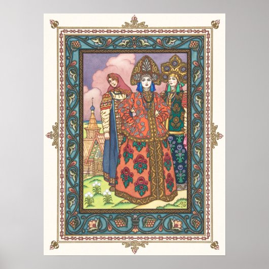 Vassilissa de Fair van Boris Zvorykin Poster (Voorkant)