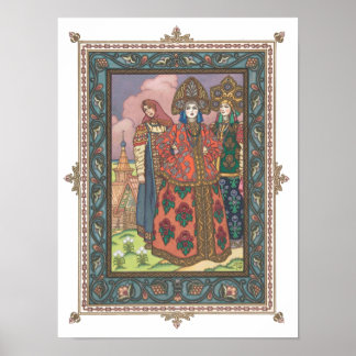Vassilissa la belle affiche folklorique russe