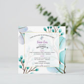 Vasso Square Invitation Kaart (Staand voorkant)