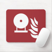 Vast brandblusser fles veiligheidsbord muismat (Met muis)