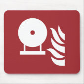 Vast brandblusser fles veiligheidsbord muismat (Voorkant)