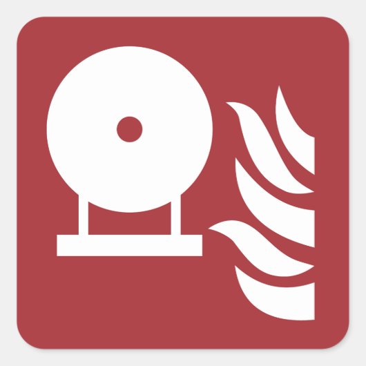 Vast brandblusser fles veiligheidsbord vierkante sticker (Voorkant)