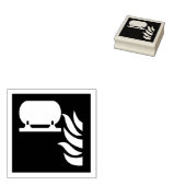 Vast brandblusser installatie veiligheidsbord rubberstempel (Gestempeld)