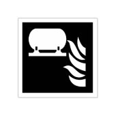 Vast brandblusser installatie veiligheidsbord rubberstempel (Afrduk)