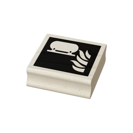 Vast brandblusser installatie veiligheidsbord rubberstempel (Stempel)