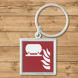 Vast brandblusser installatie veiligheidsbord sleutelhanger