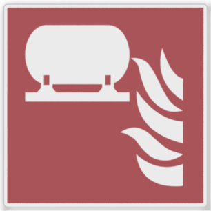 Vast brandblusser installatie veiligheidsbord sticker
