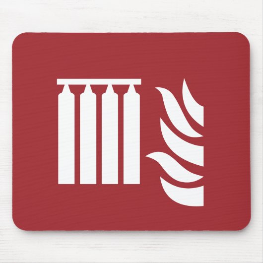 Vast brandblussignaal voor batterijveiligheid muismat (Voorkant)