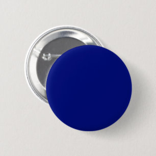 Vast diep blauw ronde button 5,7 cm
