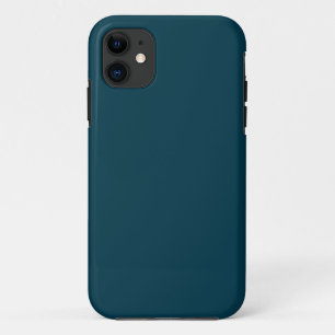 Vast diep, blauwgroen blauw iPhone 11 hoesje