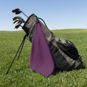 Vast donker paars golfhanddoek