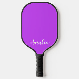 vast fluorescerend heldere neon paars pickleball paddle