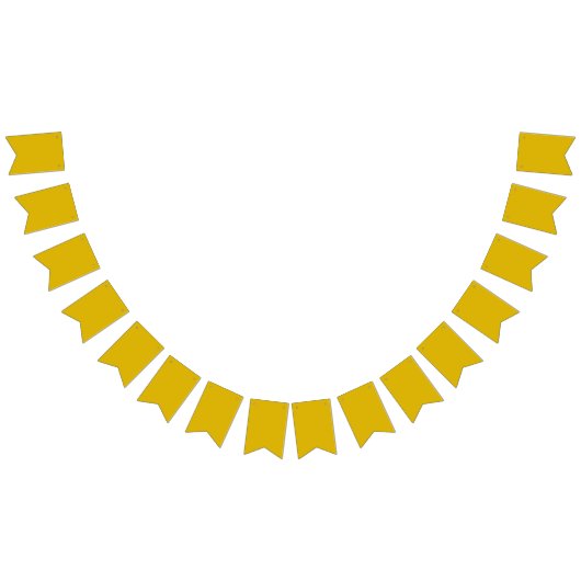 Vast gekleurd goudkleurig mosterdgeel vlaggetjes (Alle)