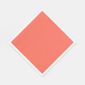 Vast helder koraal servet (Hoek)