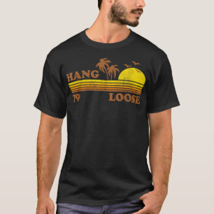 vast, losse, Surfende strandretrorzonnebrand Surf T-shirt