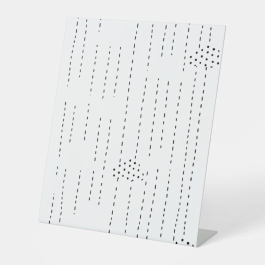 Vast, onyx voetstuk reclamebord met voetstuk (Voorkant)