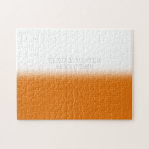 Vast Oranje en Wit Geheim Bericht Gepersonaliseerd Legpuzzel