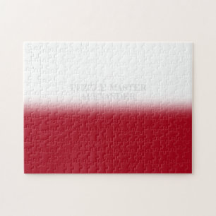 Vast Rood en Wit Geheim Bericht Gepersonaliseerd Legpuzzel