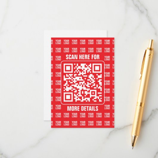 vast rood informatiekaartje (Voorkant / Achterkant in situ)