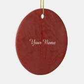 vast rood keramisch ornament (Rechts)