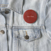 vast rood ronde button 5,7 cm (In situ)