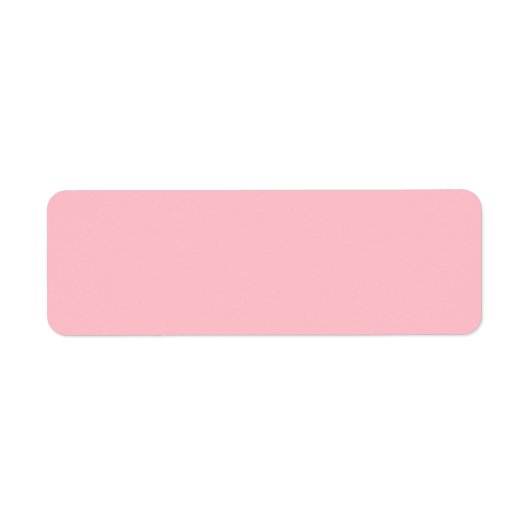 Vast roze blanco etiket (Voorkant)