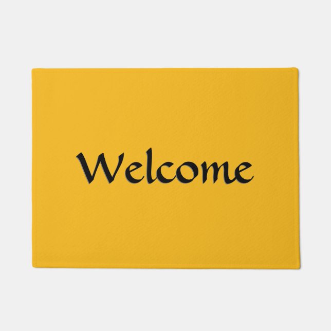 Vast Saffron Geel Deurmat (Voorkant)