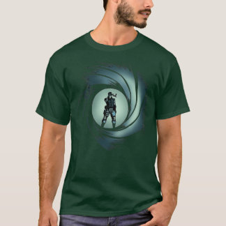 Vast vast gestookt metaal t-shirt