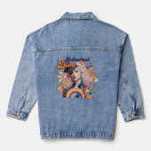 Vastberaden Diva  Retro 80s Vrouwendag Denim Jacket (Achterkant)